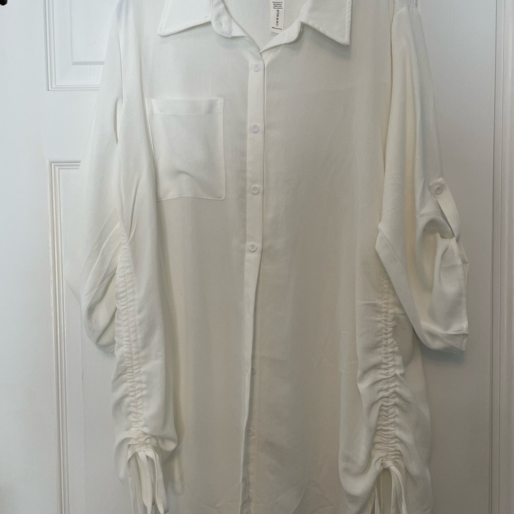Elegant White Swimsuit CoverUp